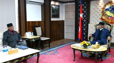 प्रचण्ड र केपी ओली बालुवाटार