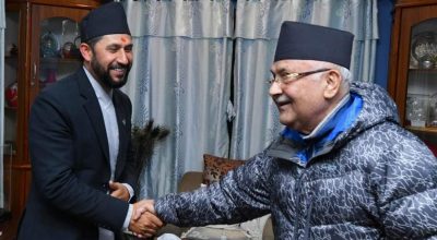 केपी ओली र रवि लामिछाने