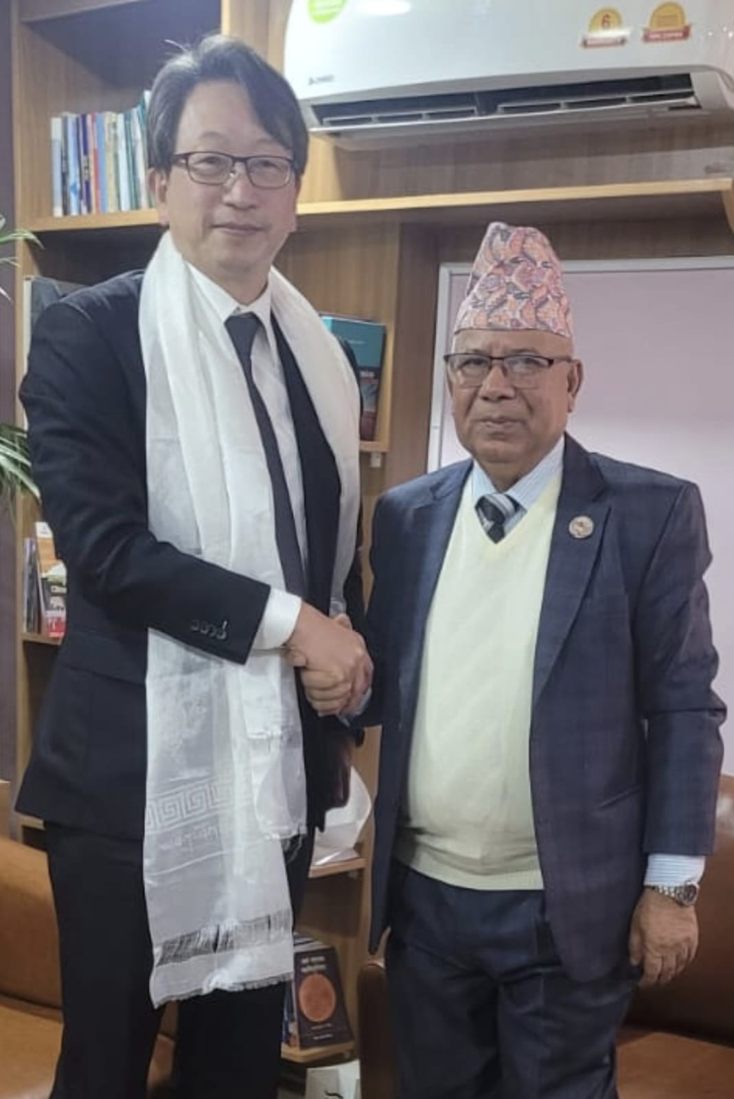 Madhav Nepal and Japanese Ambassador214