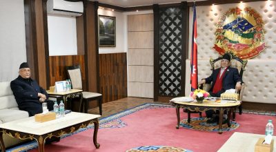 प्रचण्ड र केपी ओली बालुवाटार