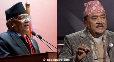 प्रधानमन्त्री प्रचण्ड र ध्रुवहादुर प्रधान