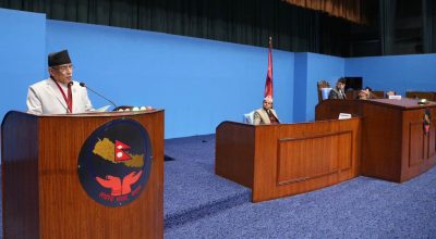 प्रधानमन्त्री प्रचण्ड संसदमा