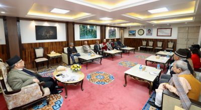 ८ दलीय गठबन्धनको बैठक