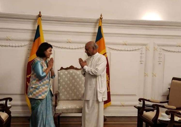श्रीलङ्काका प्रधानमन्त्रीसँग परराष्ट्रमन्त्री