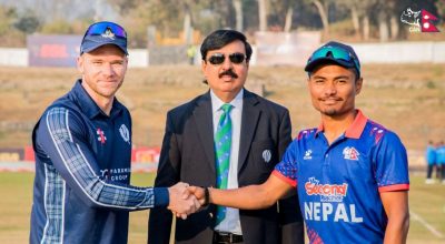 नेपालले स्कटल्याण्डसँग खेल्दै