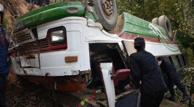 नुवाकोटमा बस दुर्घटना