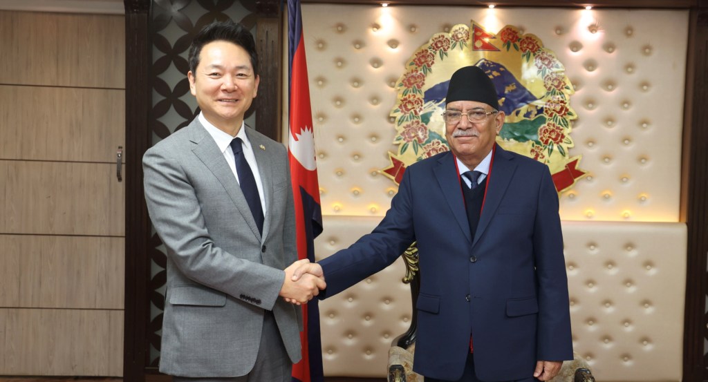 प्रधानमन्त्री प्रचण्ड र सुङ मिन जङ