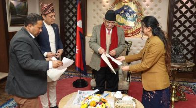 प्रधानमन्त्रीसमक्ष राजीनामा