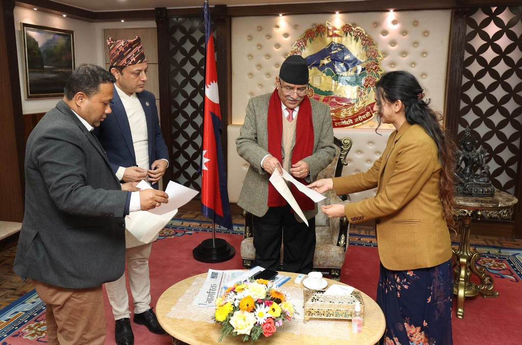 प्रधानमन्त्रीसमक्ष राजीनामा