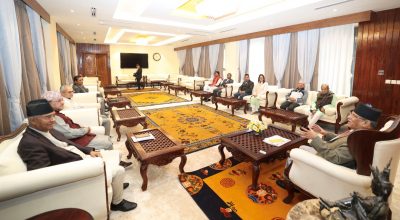 १० दलीय गठबन्धनको बैठक बालुवाटार