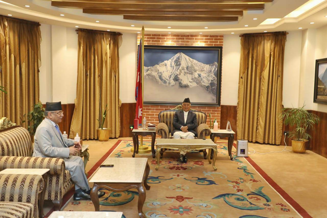 रामचन्द्र पौडेल र प्रधानमन्त्री प्रचण्ड