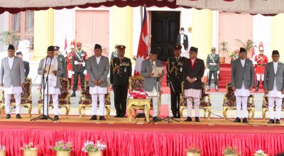 रामसहाय प्रसाद यादवले लिए शपथ