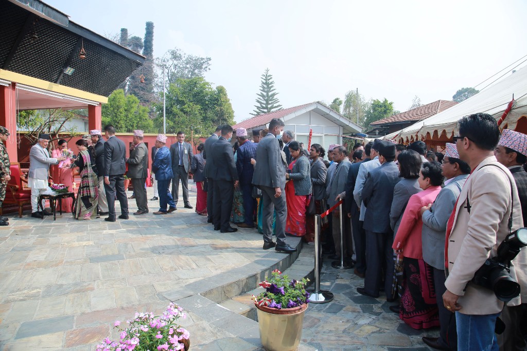 राष्ट्रपति रामचन्द्र पौडेल सांसदहरुसंग