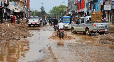 सुर्खेत वीरेन्द्रनगरको सडकको दुरावस्था