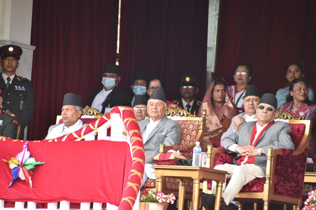 राष्ट्रपति रामचन्द्र पौडेल टुँडिखेलमा घोडेजात्रा