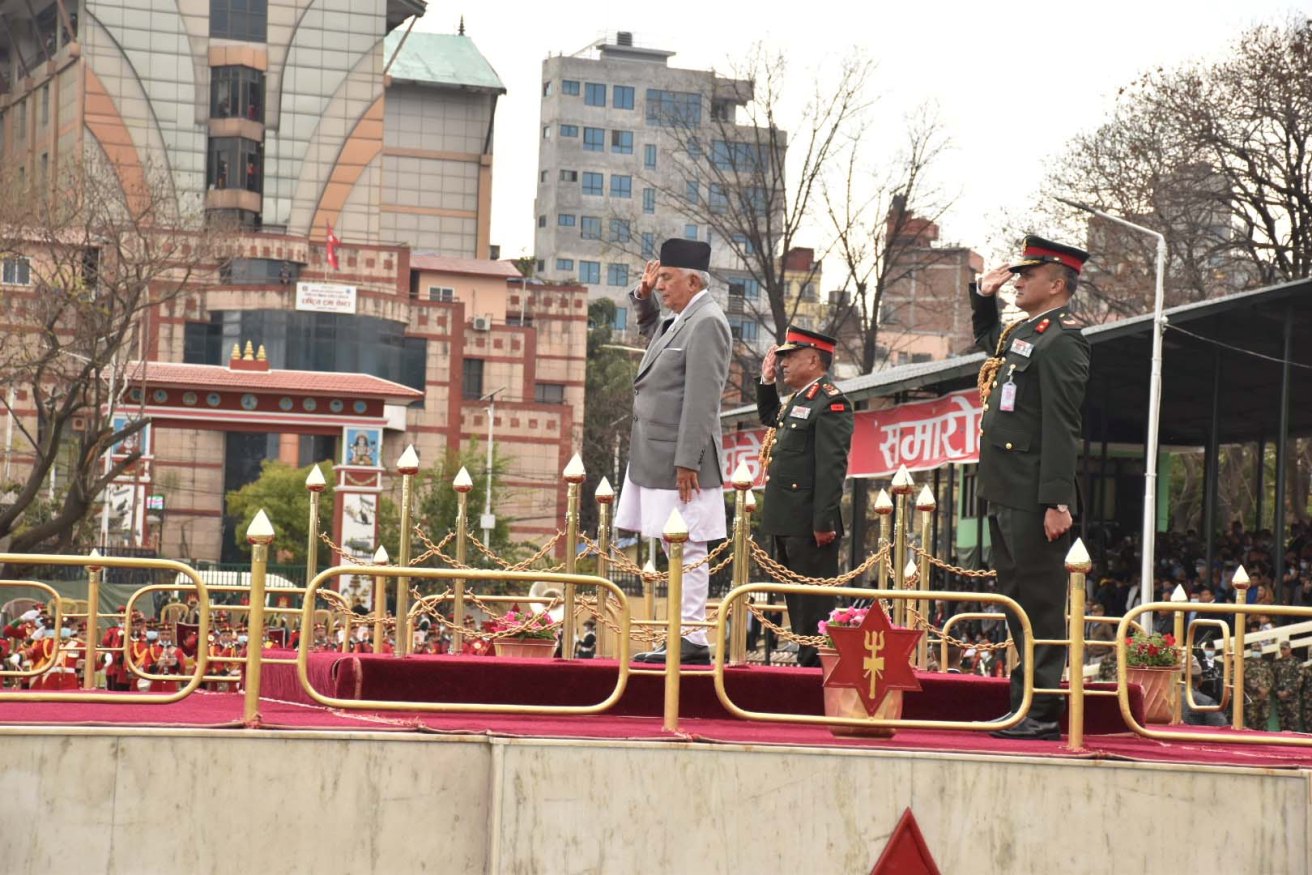 राष्ट्रपति रामचन्द्र पौडेल टुँडिखेलमा घोडेजात्रा