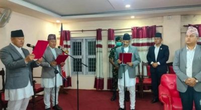 बागमतीमा मन्त्रिपरिषद् विस्तार, काँग्रेसका दुई मन्त्रीले लिए सपथ