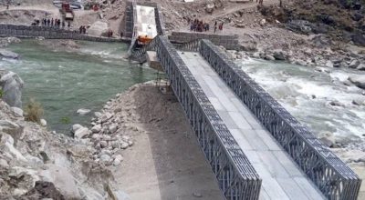 भेरी नदीमाथि निर्माणाधीन बेलिब्रिज भाँचिदा