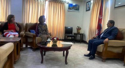 उपप्रधानमन्त्री श्रेष्ठसँग संयुक्त राष्ट्रसंघीय प्रतिनिधिमण्डलको भेट