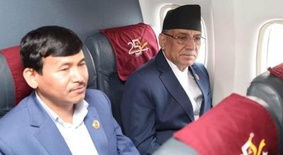 प्रधानमन्त्री प्रचण्ड धनगढी प्रस्थान