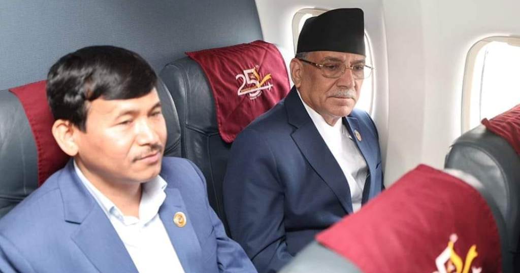 प्रधानमन्त्री प्रचण्ड धनगढी प्रस्थान