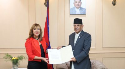 प्रधानमन्त्री प्रचण्ड र हाना सिङ्गर हाम्दे