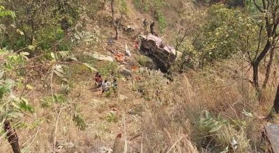 पाल्पाको जोरधारामा बस दुर्घटना