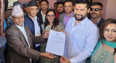 रवि लामिछानेद्वारा उम्मेदवारी दर्ता