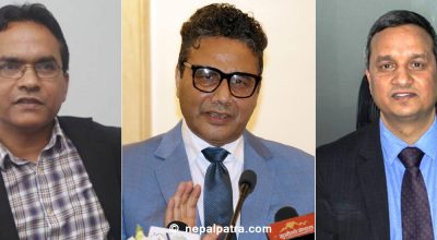 डा. विश्व पौडेल, डा. पोषराज पाण्डे र डा. गुणाकर भट्ट