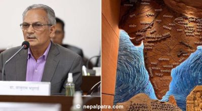 डा. बाबुराम भट्टराई र भारतीय संसदको भित्तेचित्र