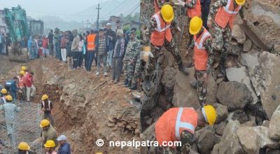 अवरुद्ध सडक खुलाउन नेपाली सेना सक्रिय