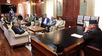 प्रधानमन्त्री प्रचण्ड र राजेन्द्र लिङ्देन