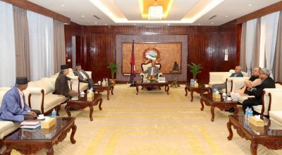 तीन दलका शीर्ष नेता र सचेतकबीच छलफल