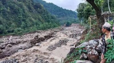 सङ्खुवासभाको हेवाखोलाको बाढी