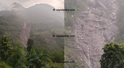 ताप्लेजुङमा बाढीले तीन घर बगायो