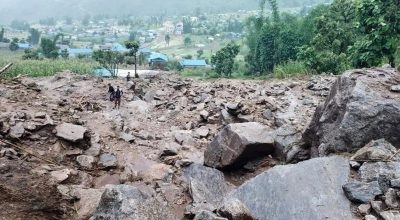 ओखलढुंगाको विलन्दुमा पहिरो