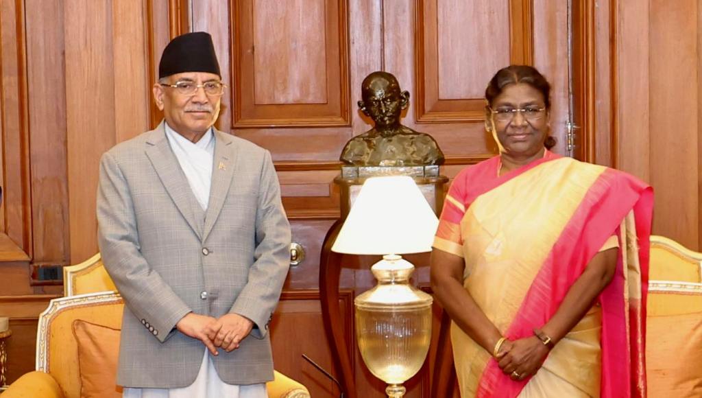 प्रधानमन्त्री प्रचण्ड र द्रौपदी मुर्मू