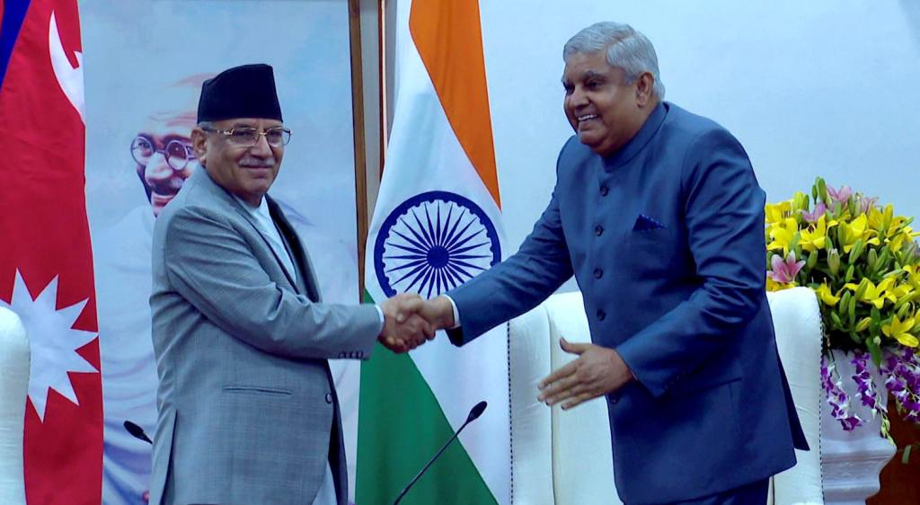 प्रधानमन्त्री प्रचण्ड र जगदीप धनखड