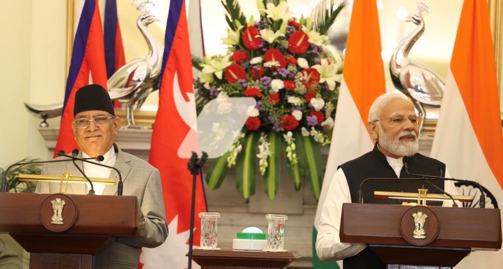 प्रधानमन्त्री प्रचण्ड र नरेन्द्र मोदी