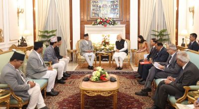 प्रधानमन्त्री प्रचण्ड र नरेन्द्र मोदी