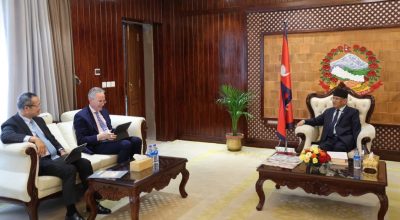 प्रधामन्त्री प्रचण्डसँग विश्व बैंक दक्षिण एशिया क्षेत्रका उपाध्यक्षको भेट