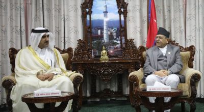 सभामुख घिमिरेसँग कतारका राजदूतको बिदाइ भेट