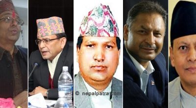 युवराज भुसाल, दीप बस्न्यात, छविराज पन्त, दिनेशहरि अधिकारी र नारायणगोपाल मलेगो