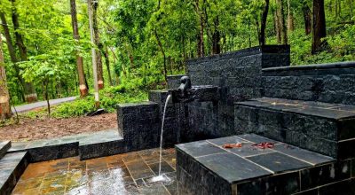 देवघाटमा ढुङ्गेधारा निर्माण