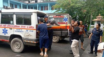 धादिङमा बस दुर्घटना