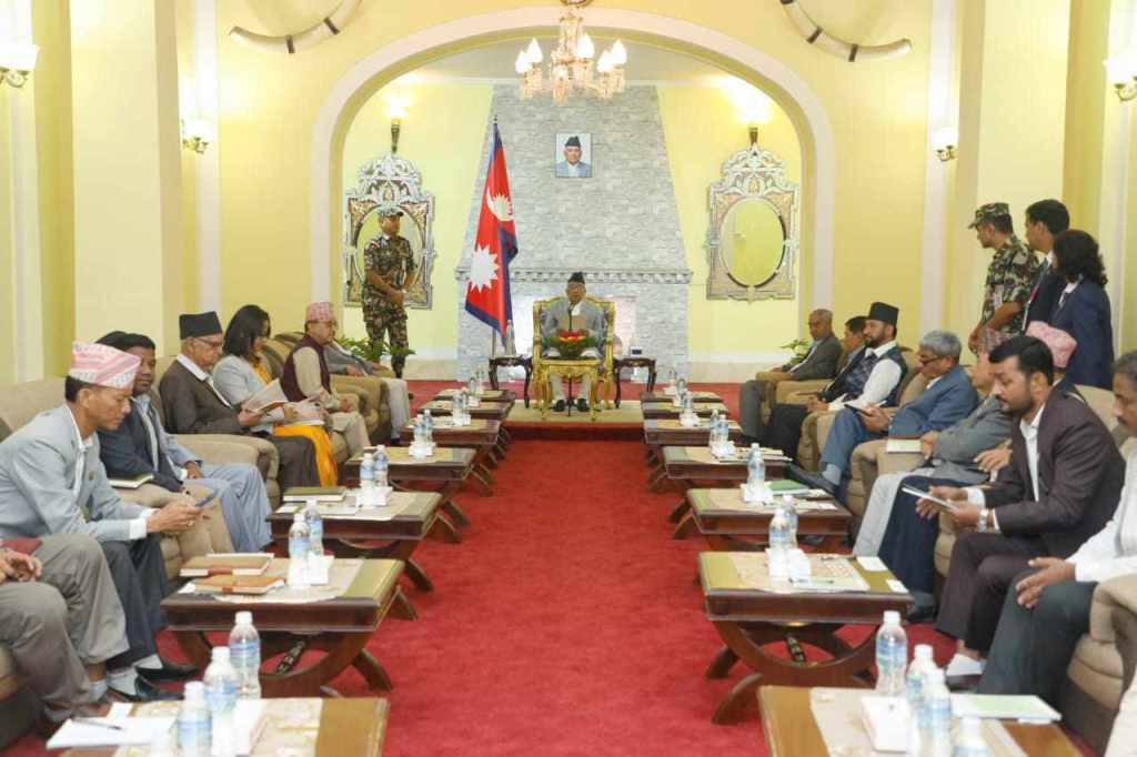 राष्ट्रपति रामचन्द्र पौडेल सर्वदलीय बैठक