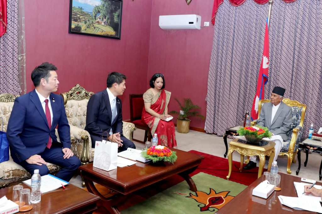 राष्ट्रपति पौडेलसँग जापानी सांसदहरुको भेटवार्ता