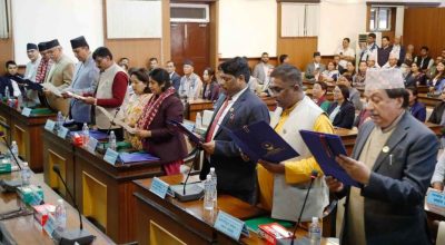 प्रतिनिधिसभाअन्तर्गतका १० वटै समितिका सभापतिले लिए शपथ