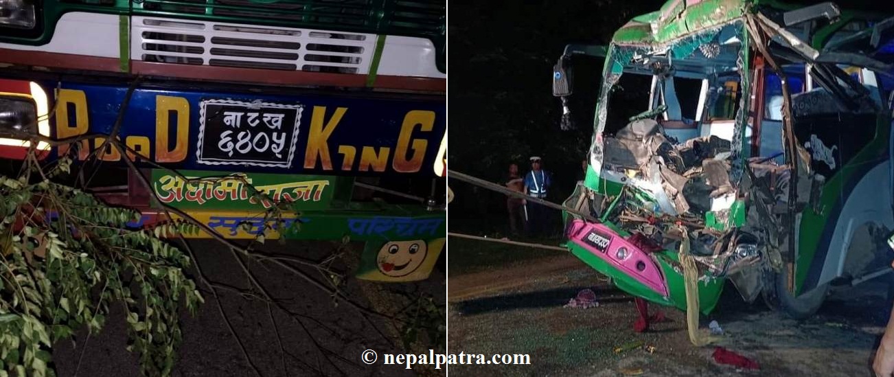 बाँकेमा बस दुर्घटना