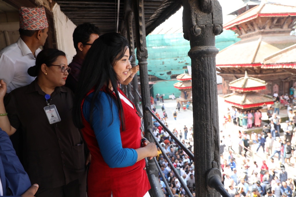 इन्द्रजात्रा_इन्द्रध्वज लिङ्गो हनुमाढोका दरबार